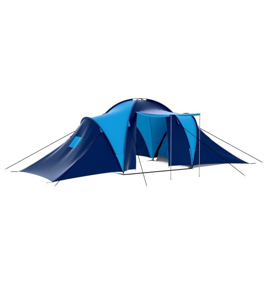 Campingzelt Stoff 9 Personen Dunkelblau und Blau