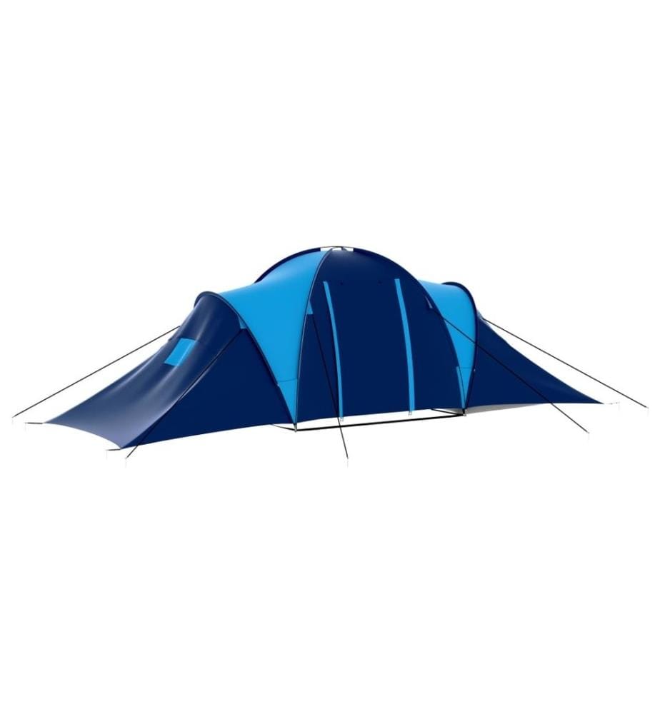Campingzelt Stoff 9 Personen Dunkelblau und Blau