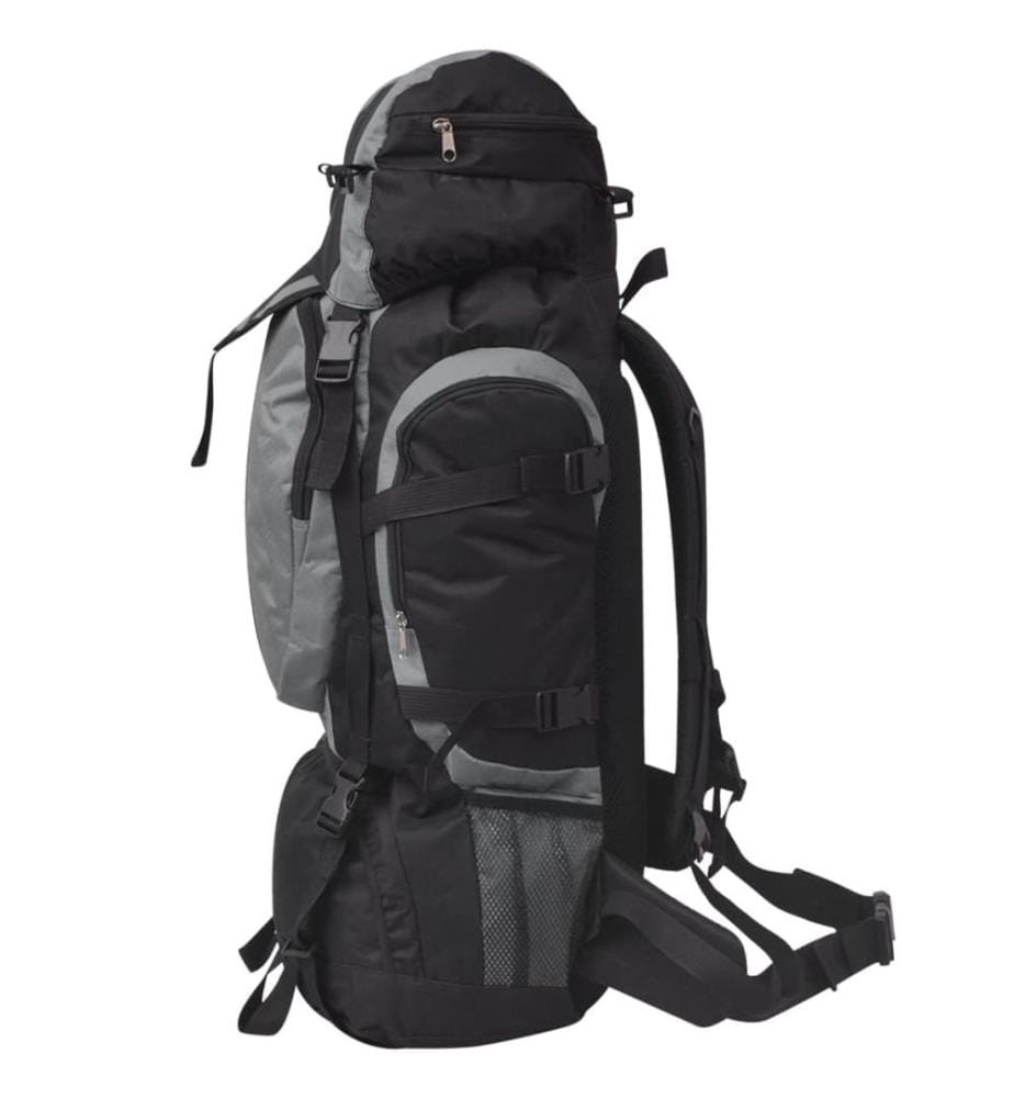 Sac à dos de randonnée XXL 75 L noir et gris