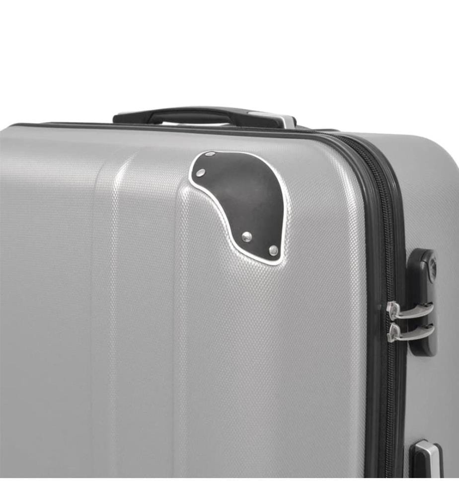 Vierteiliges Hartschalen-Trolley-Set Silber