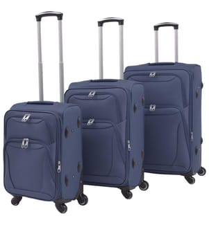 3-tlg. Weichgepäck Trolley-Set Marineblau