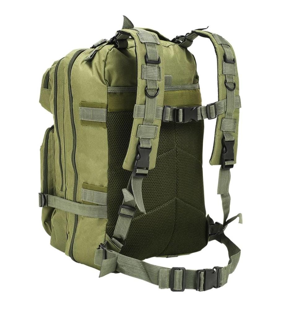 Sac à dos en style militaire 50 L Vert olive