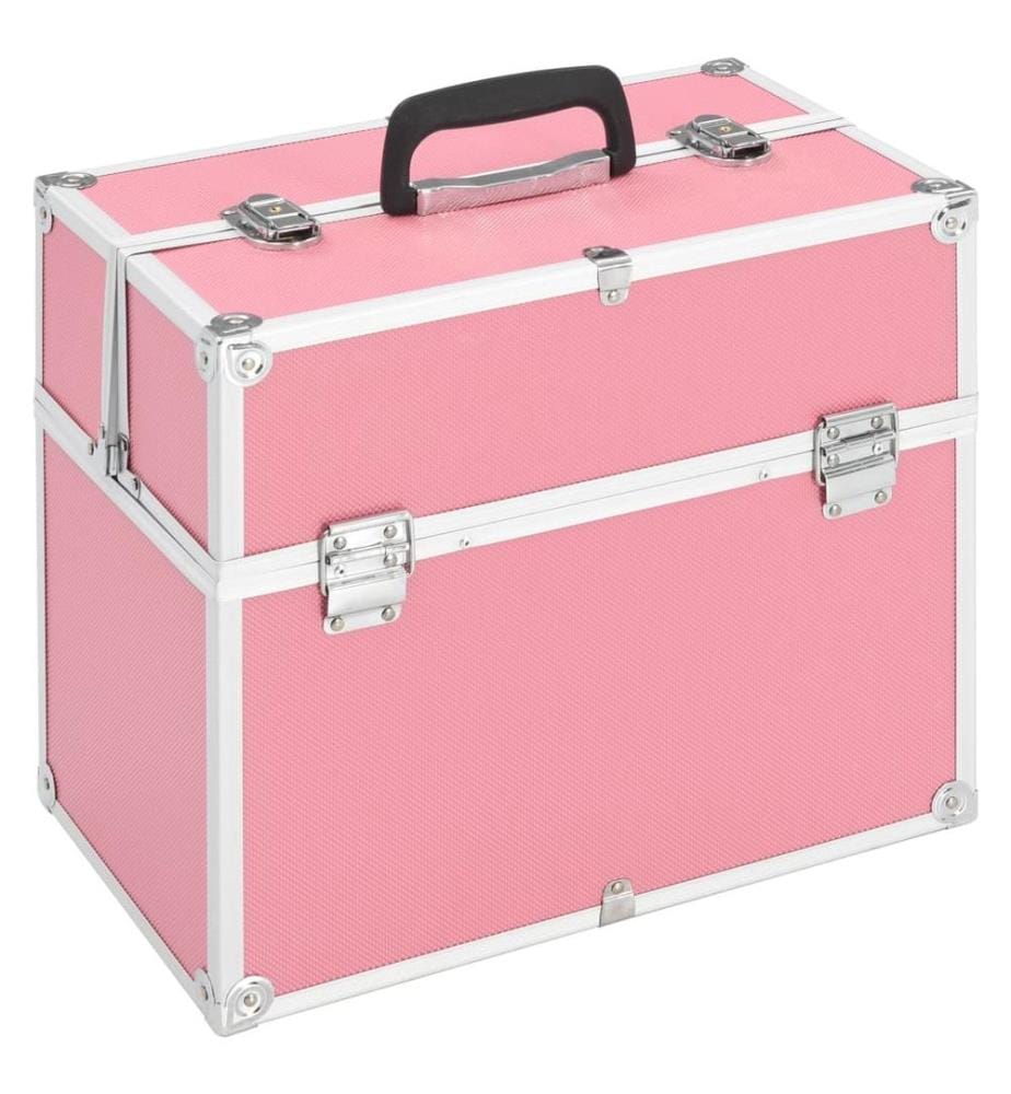 Kosmetikkoffer 38x23x34 cm Rosa Aluminium