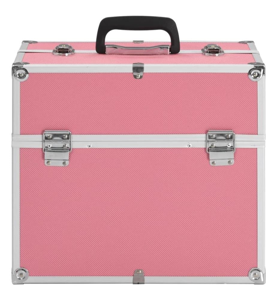 Kosmetikkoffer 38x23x34 cm Rosa Aluminium