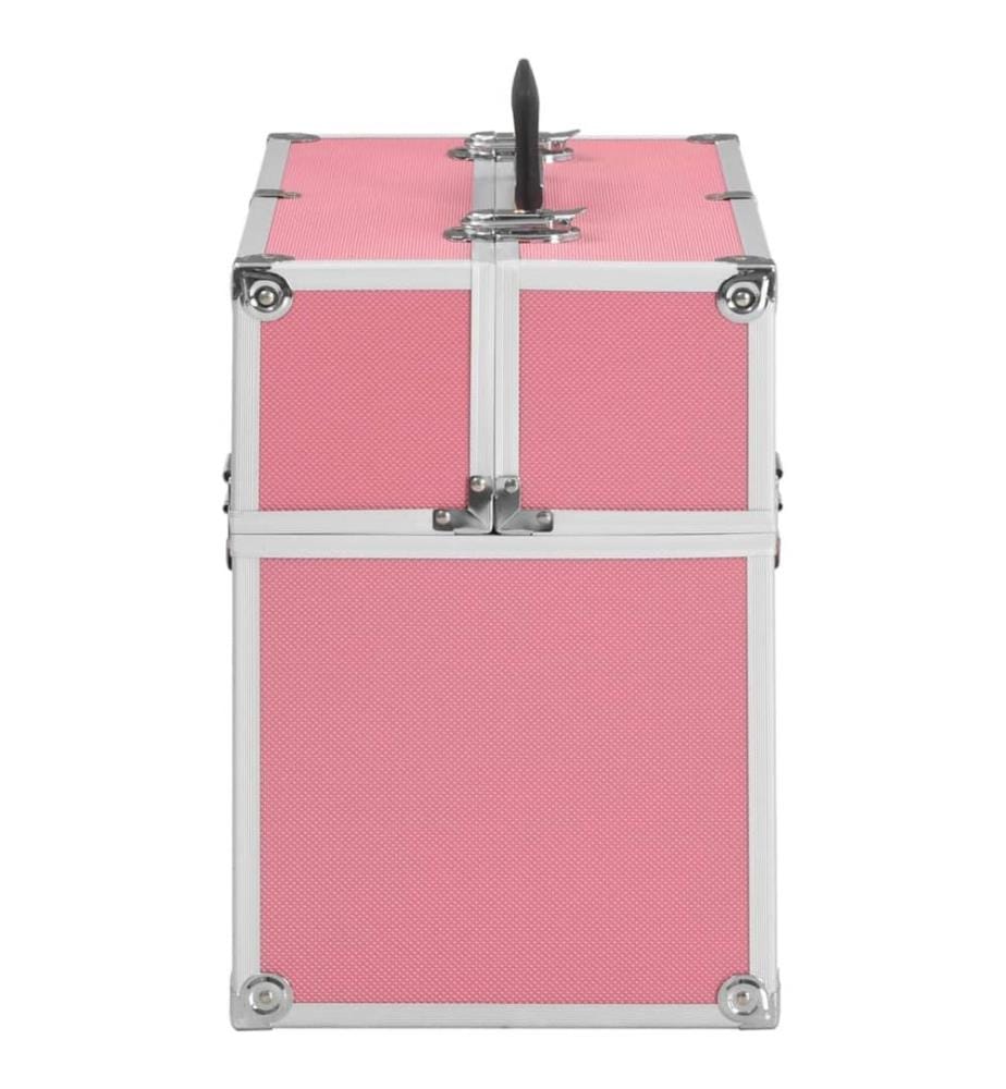 Kosmetikkoffer 38x23x34 cm Rosa Aluminium