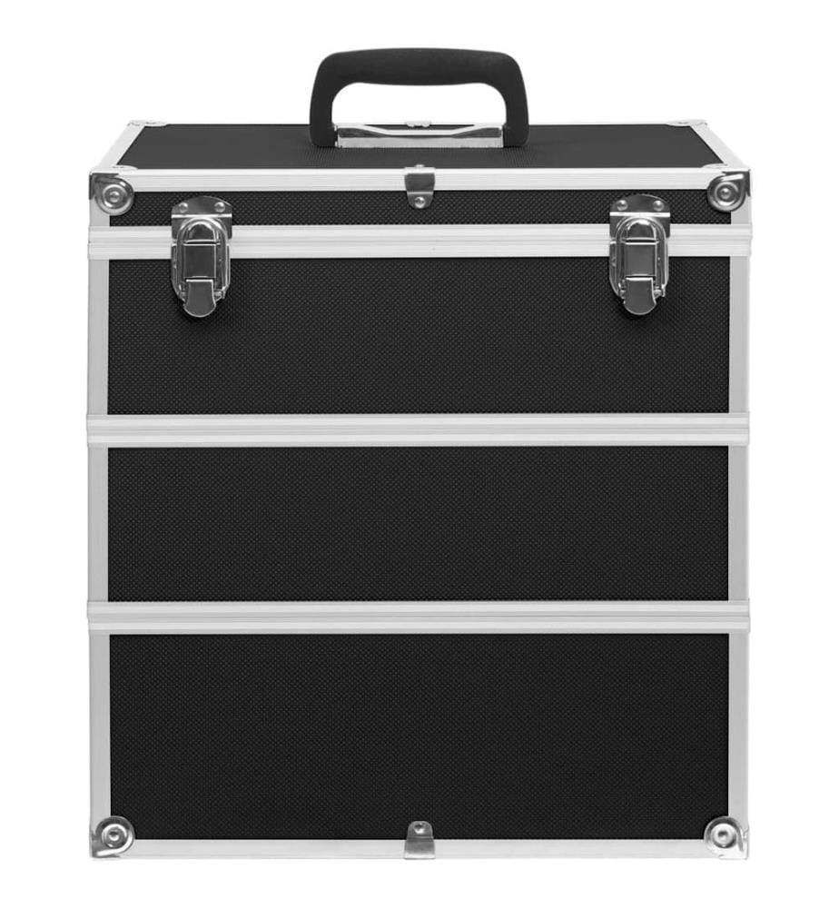 Kosmetikkoffer 37x24x40 cm Schwarz Aluminium