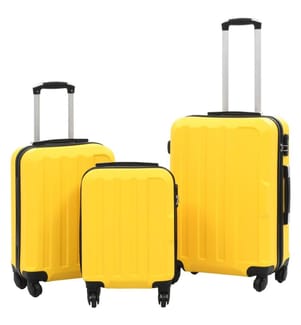 Hartschalen-Trolley-Set 3 Stk. Gelb ABS