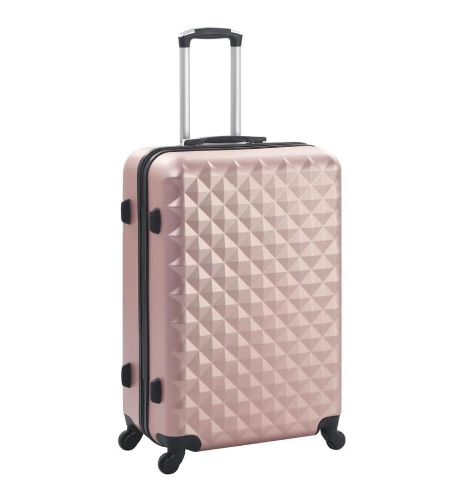 Valise rigide 3 pcs Doré rose ABS