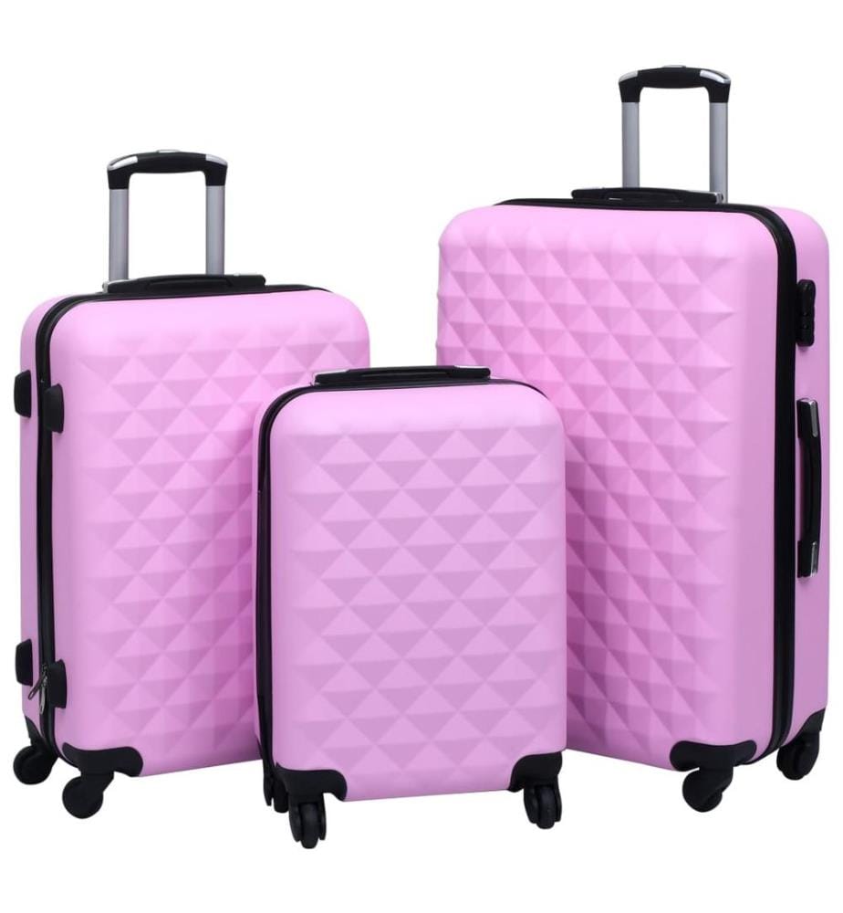 Ensemble de valises rigides 3 pcs Rose ABS