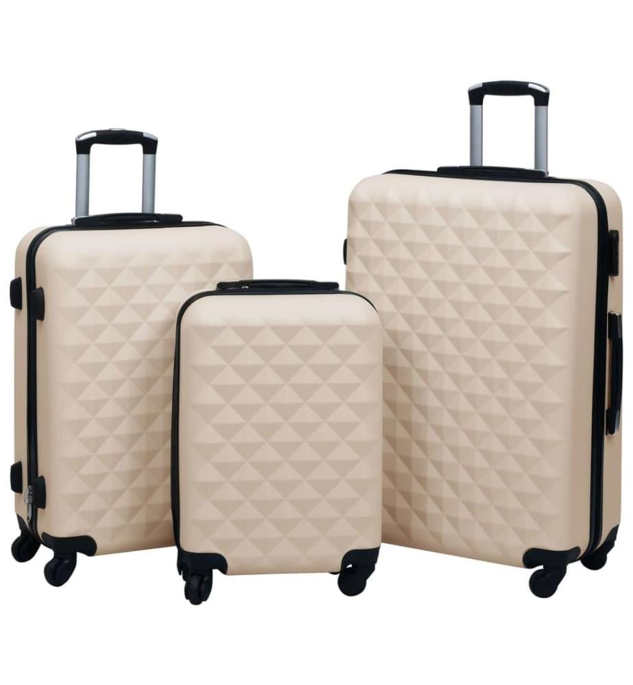 Hartschalen-Trolley-Set 3 Stk. Golden ABS