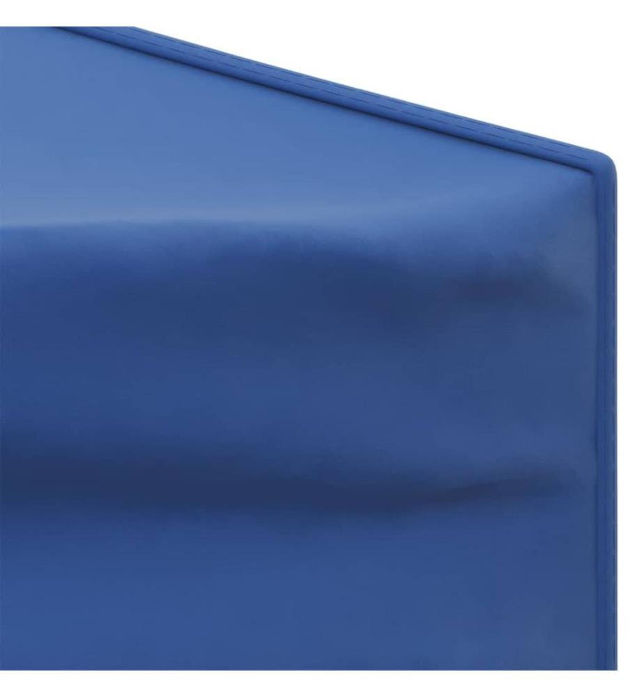 Tente de réception pliable avec parois Bleu 3x3 m