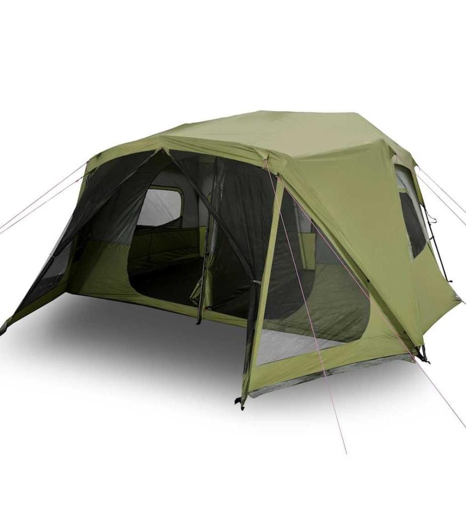 Tente familiale 10 personnes vert libération rapide imperméable