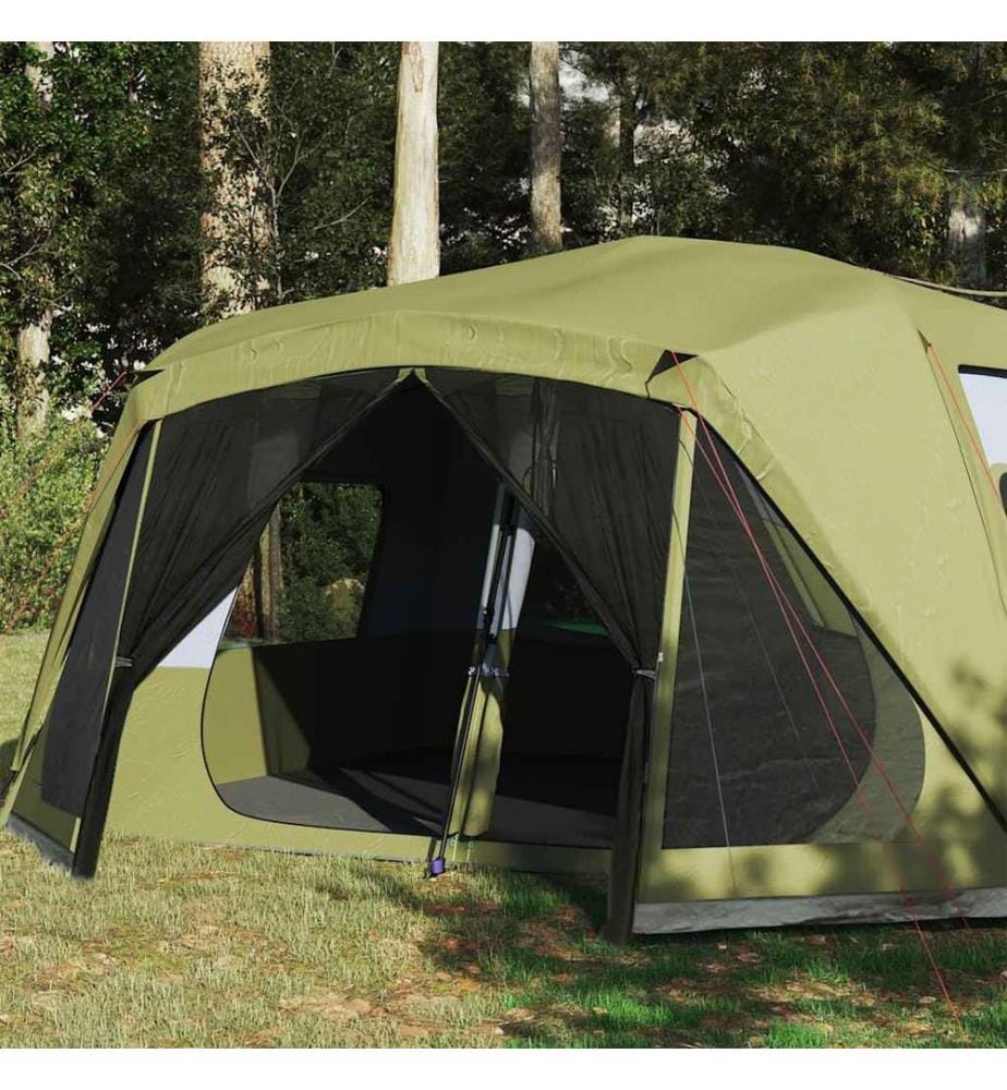 Tente familiale 10 personnes vert libération rapide imperméable