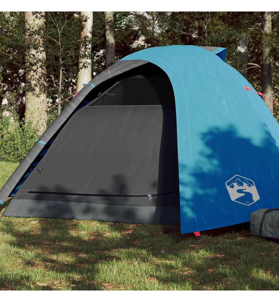 Kuppel-Campingzelt 4 Personen Blau Wasserdicht