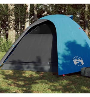 Kuppel-Campingzelt 4 Personen Blau Wasserdicht