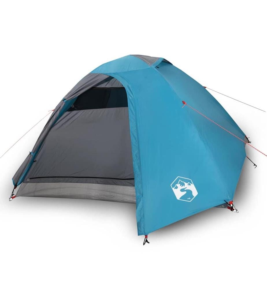 Kuppel-Campingzelt 4 Personen Blau Wasserdicht