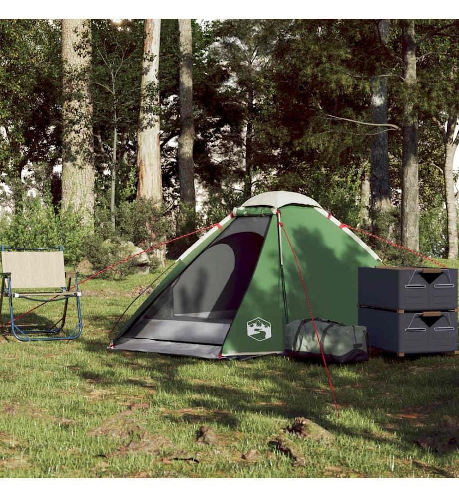Kuppel-Campingzelt 2 Personen Grün Wasserdicht