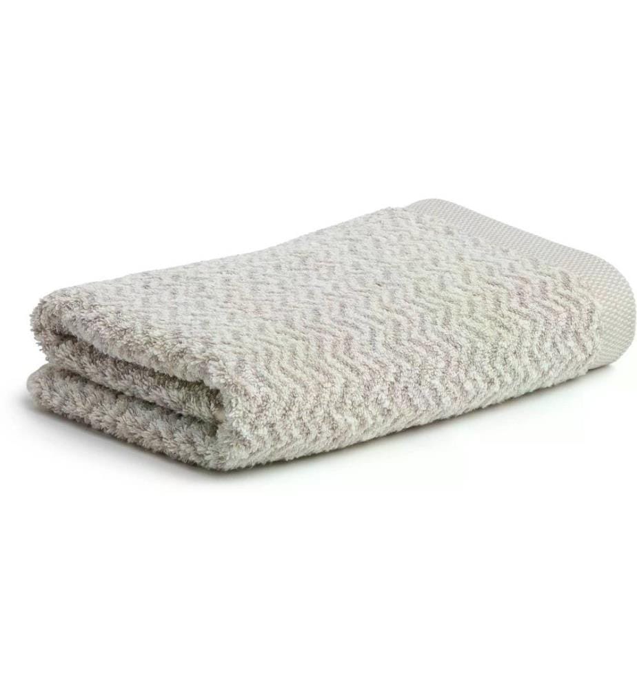 MÖVE - Serviette Brooklyn 50 x 100 cm, Beige/Blanc