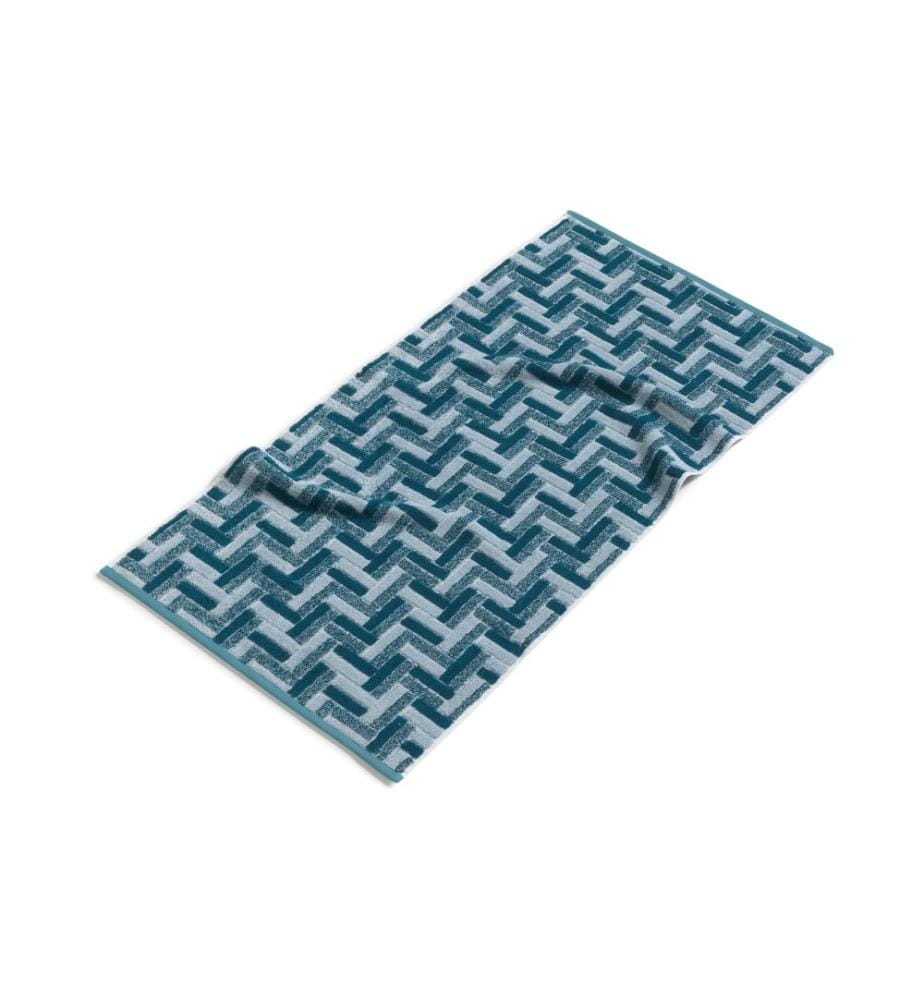 MÖVE - Handtuch Tide Tiles 50 x 100 cm, Aqua/Petrol
