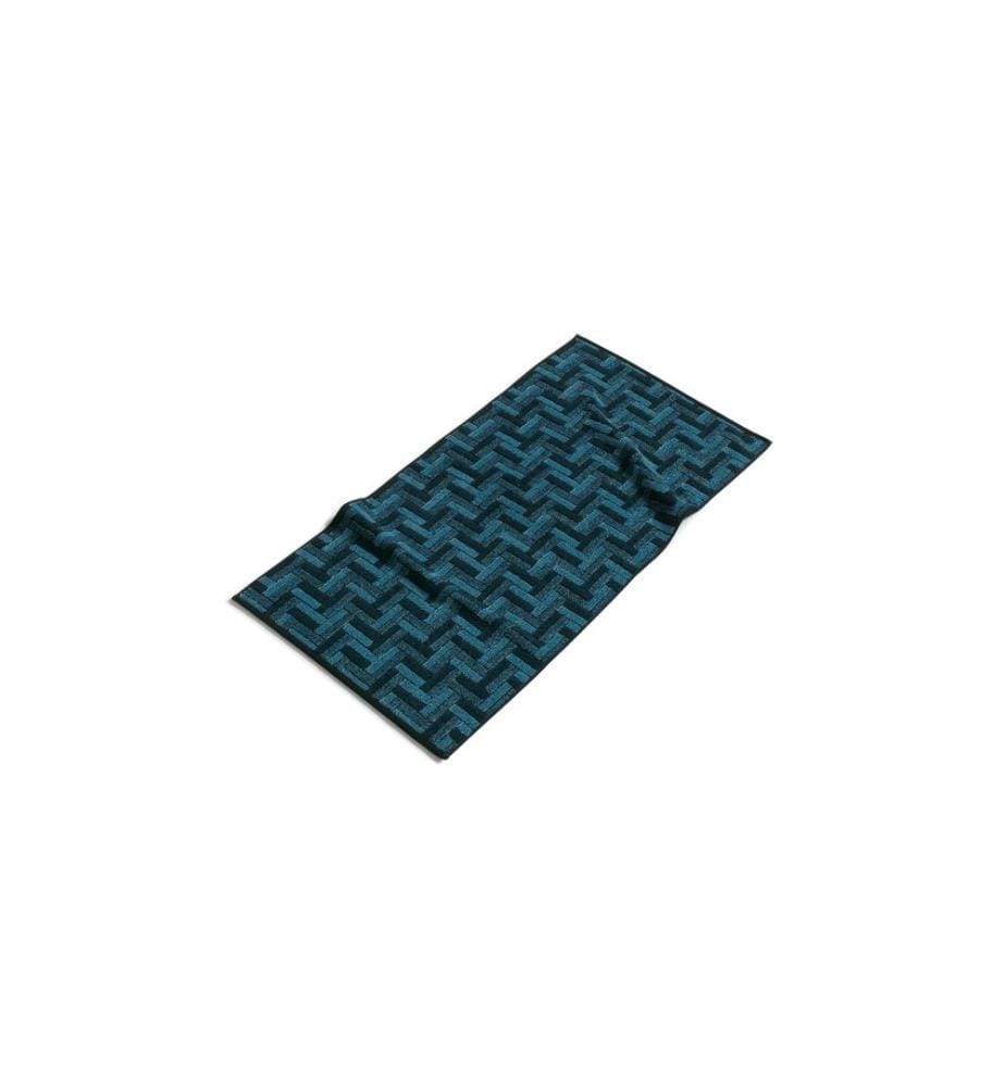 MÖVE - Duschtuch Tide Tiles 67 x 140 cm, Dunkelblau/Türkis
