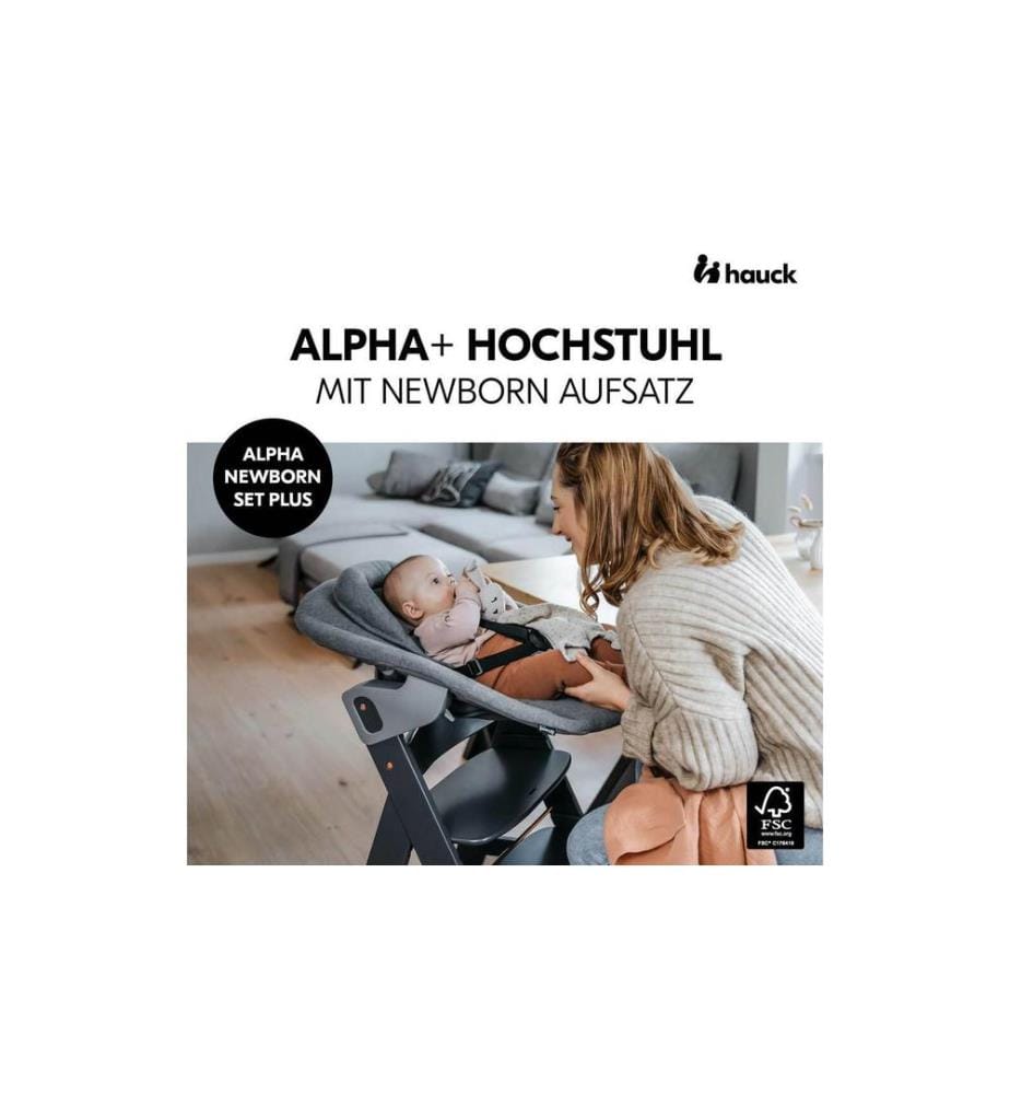 HAUCK - Treppenhochstuhl Alpha Newborn Set Plus Dark Grey