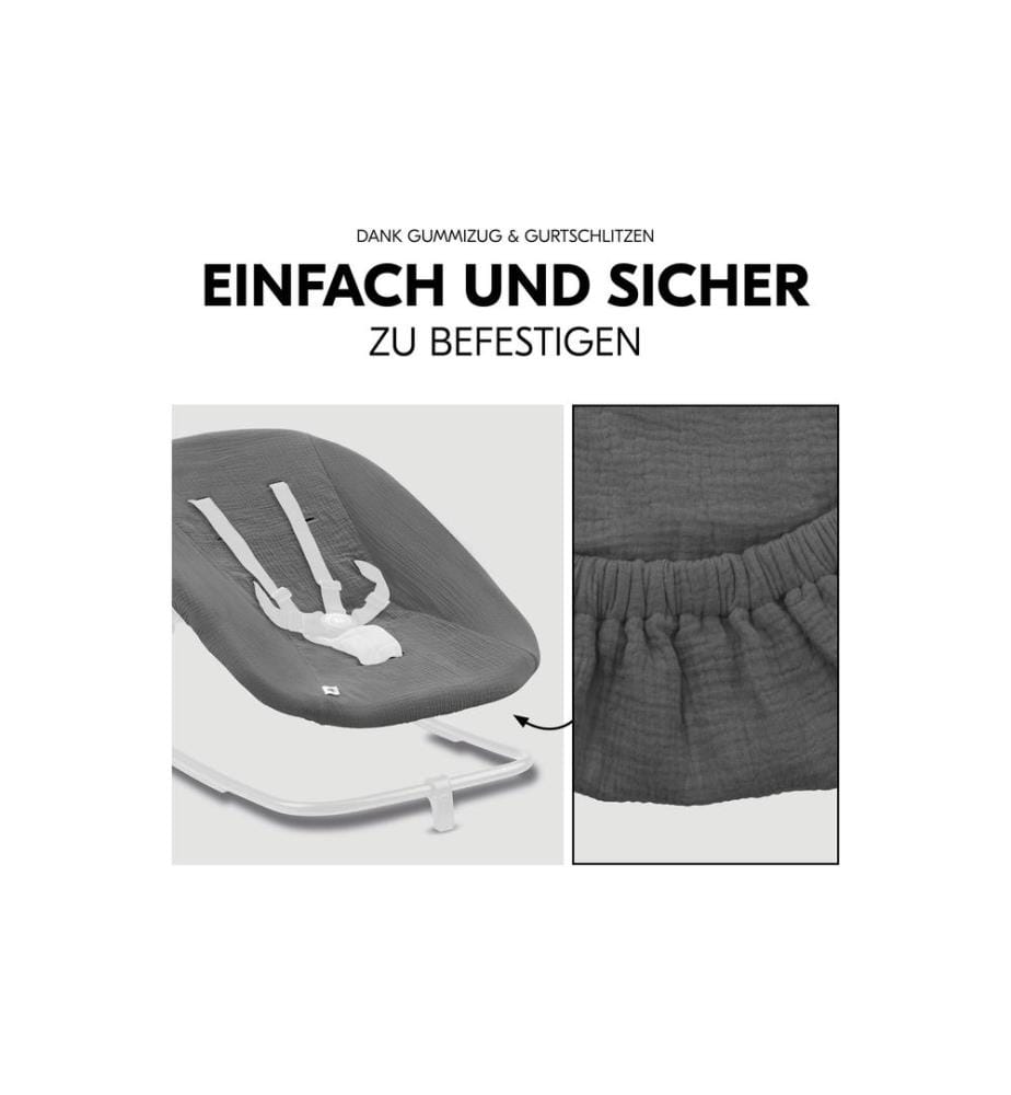 HAUCK - Housse de chaise haute Bouncer Dark Grey