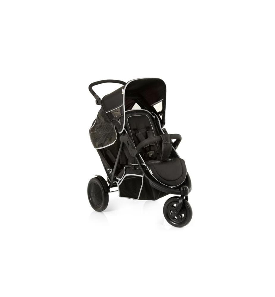 HAUCK - Poussette jumelle Freerider Mono + Duo protection contre la pluie incluse