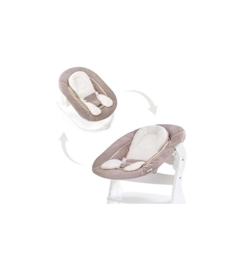 Hauck hochstuhlaufsatz Alpha Bouncer 2in1 stretch beige