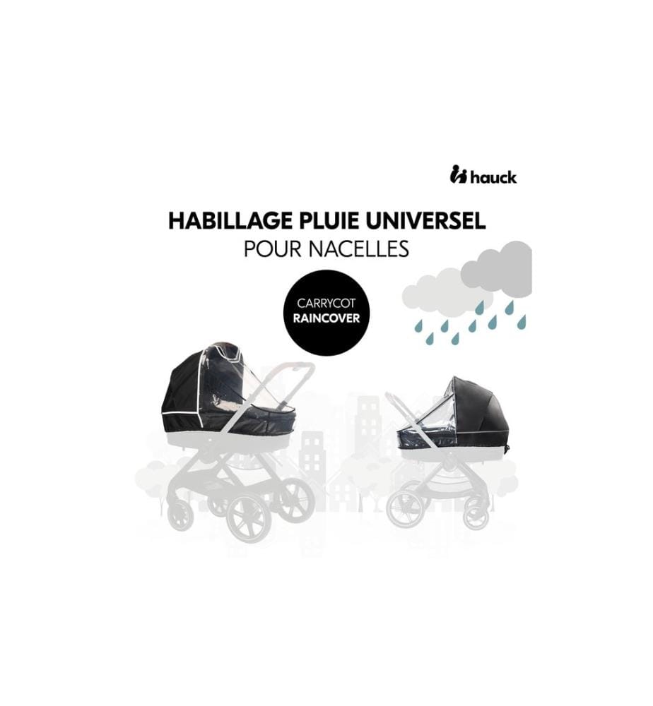 Housse de pluie pour nacelle Hauck Raincover Noir