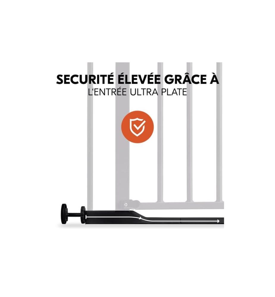 Hauck Barrière de porte Clear Step Autoclose 2 Noir 75 cm - 80 cm