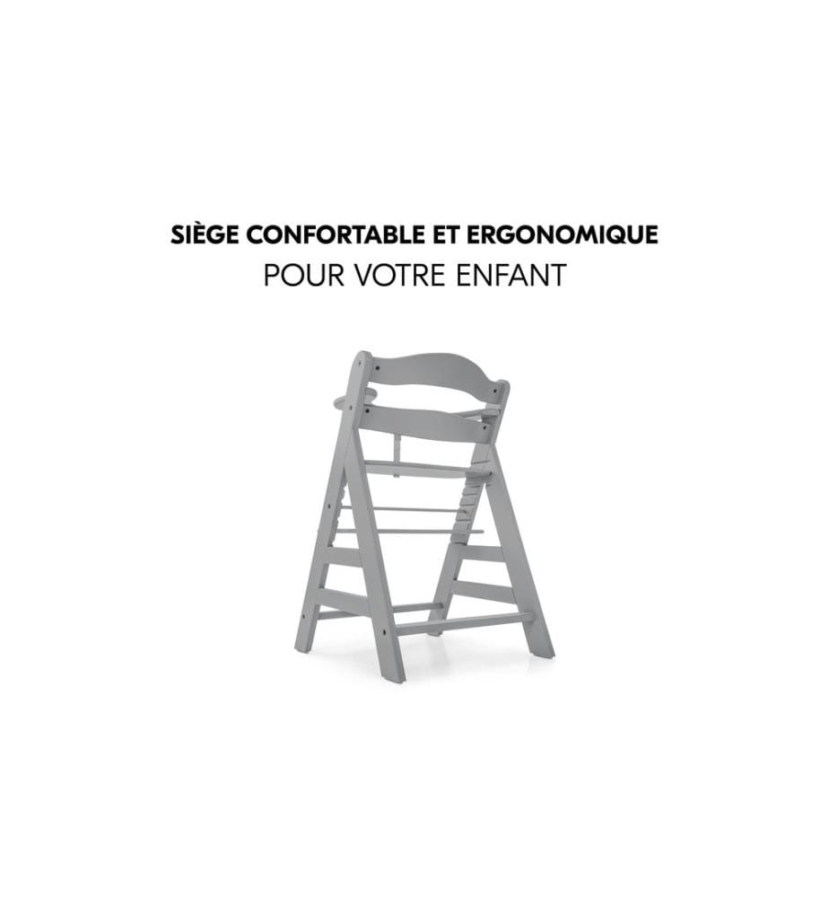 Chaise haute Hauck Alpha+ grise