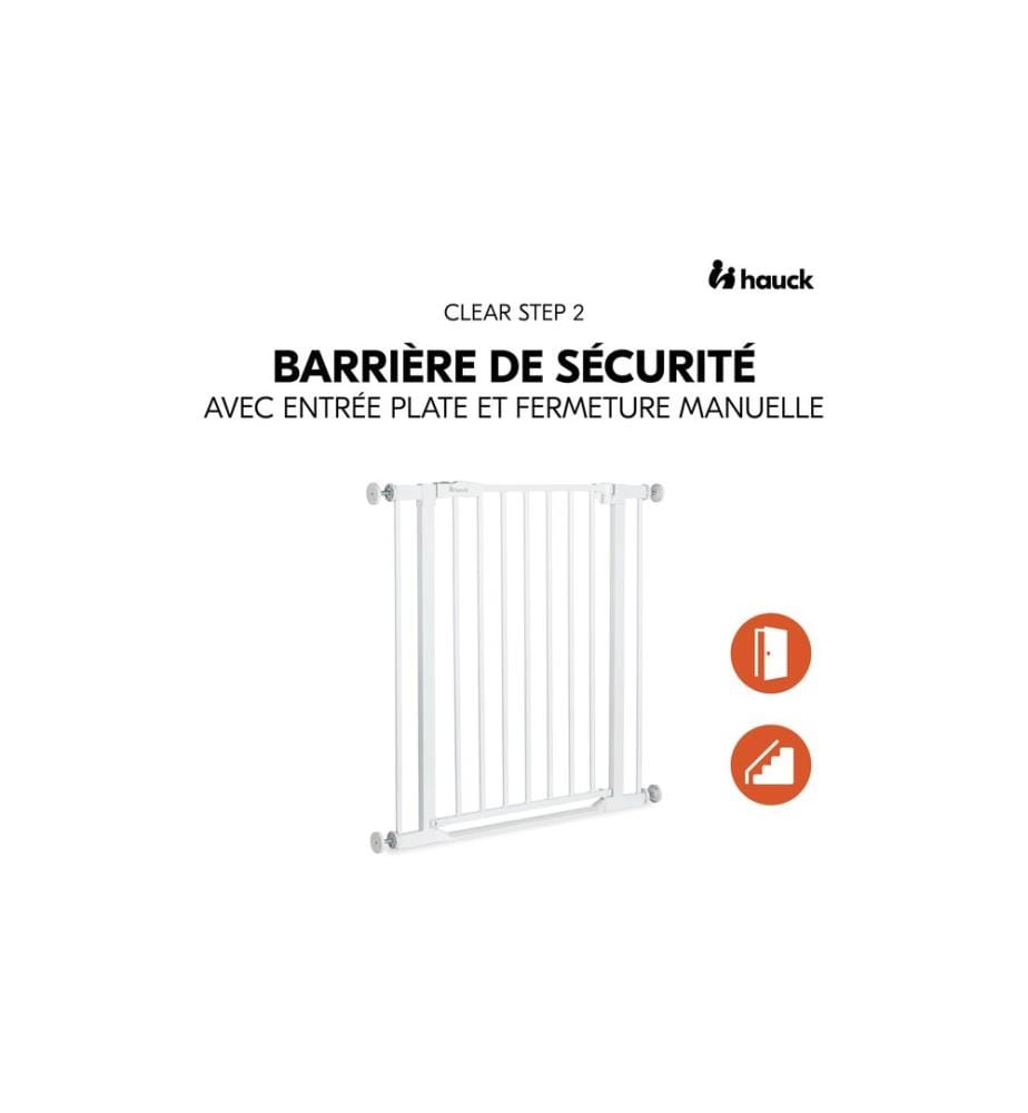 Hauck Barrière de porte Clear Step 2 Blanc 75 cm - 80 cm