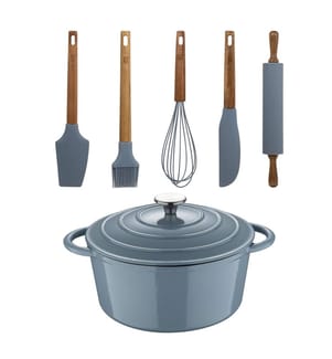 Cast Iron Cocotte - 5 L - Blue