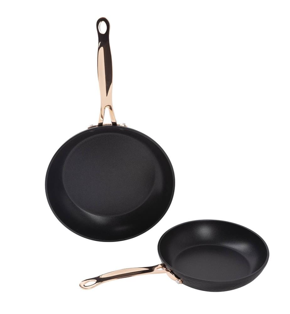 Set of 2 Frying pans - 20/24 cm - Black Copper
