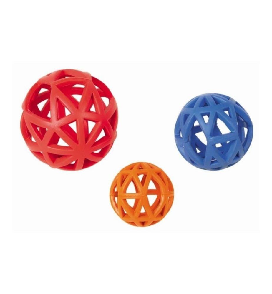 NOBBY - Hunde-Spielzeug Vollgummi Gitterball, Assortiert