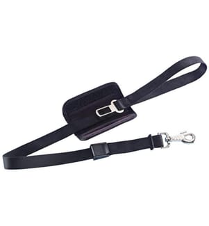 NOBBY - Laisse avec ceinture de sécurité, Noir