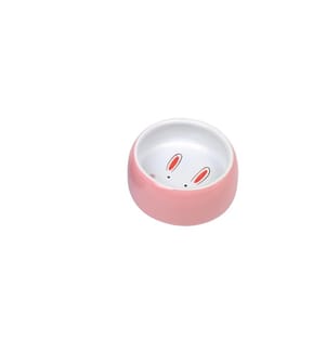 NOBBY - Keramiknapf Happy Rabbit, Pink, Ø 12 cm x 4.5 cm, 250 ml
