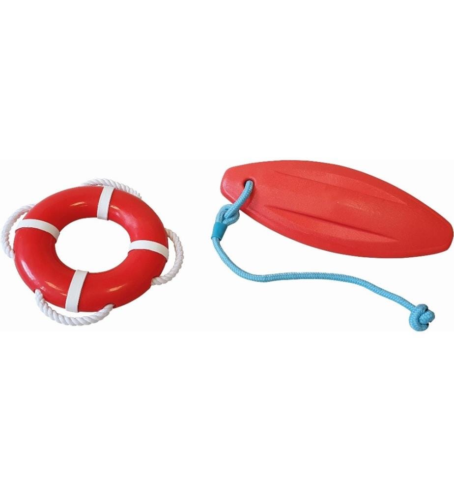 NOBBY - Schwimmspielzeug Rettungsring mit Seil, Ø 15 cm, Rot