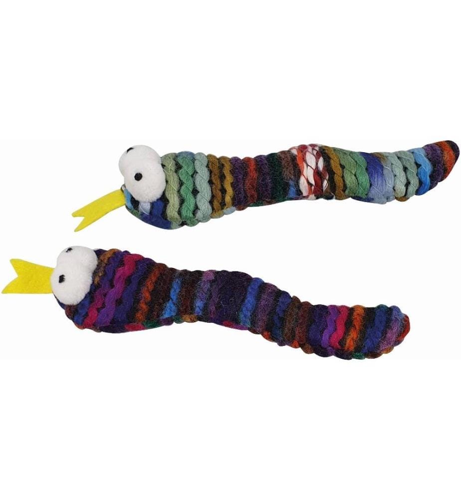 NOBBY - Jouet pour chat Les serpents, 16 cm, set de 2, multicolore