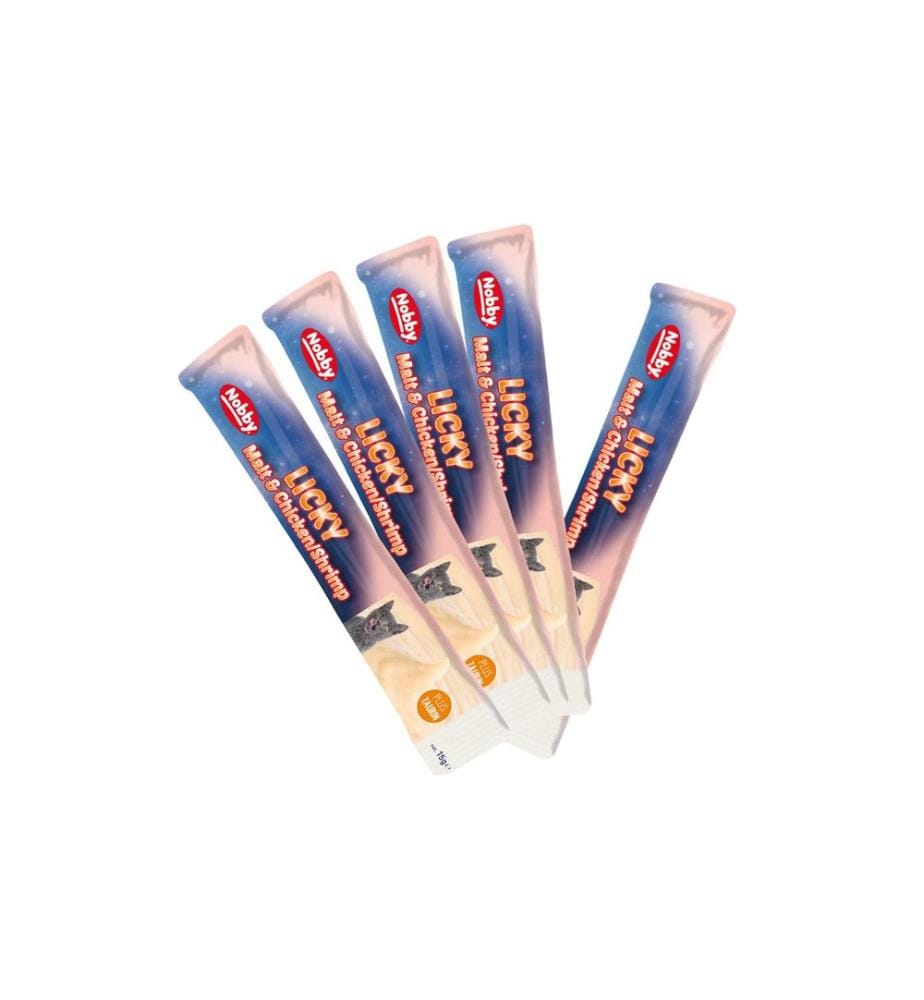 NOBBY - StarSnack Licky Malt & Huhn/Shrimps, 5 x 15 g
