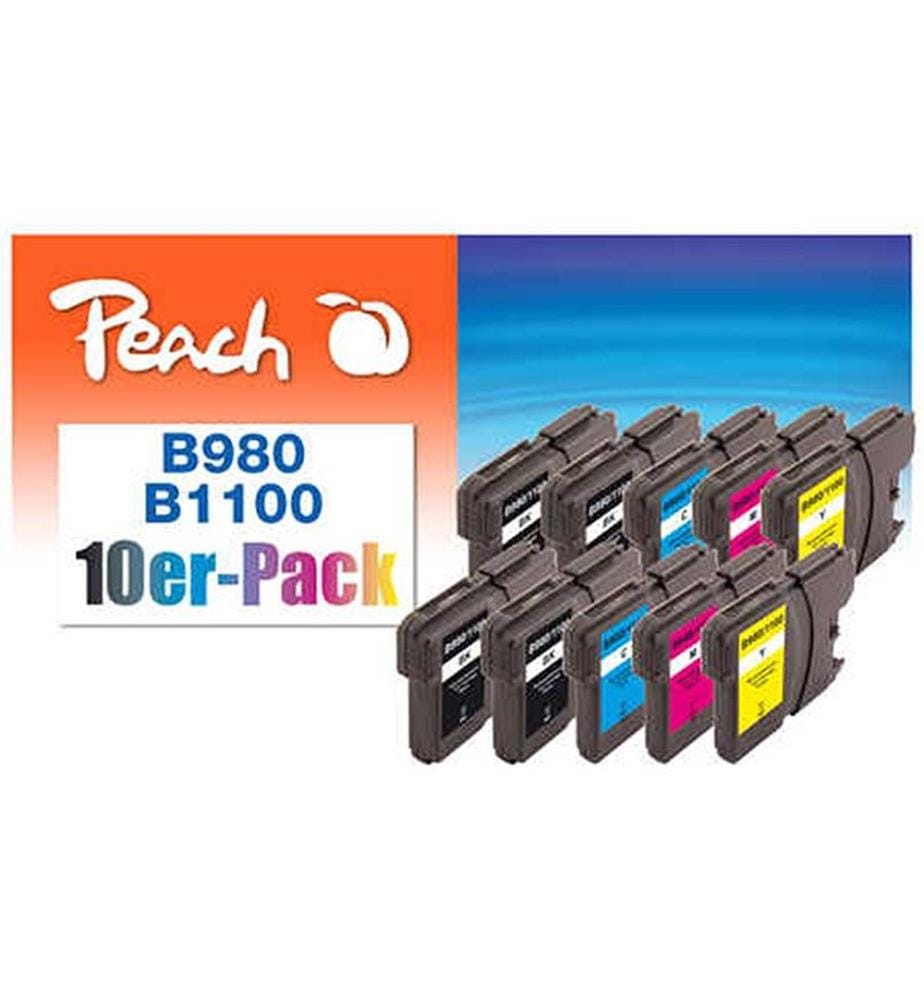 PEACH - Tinte Brother Nr. LC-980/1100 4x BK, je 2x C,M,Y