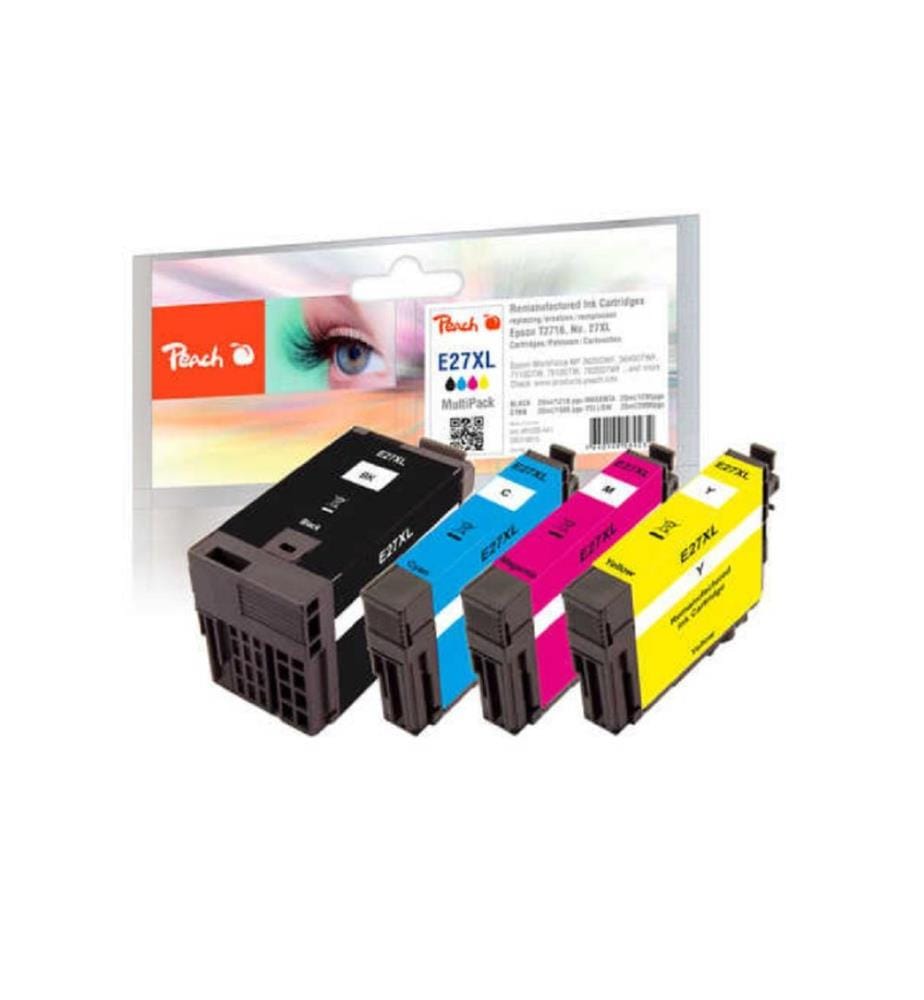 PEACH - Tinte Epson T2715, No 27XL BK, C, M, Y