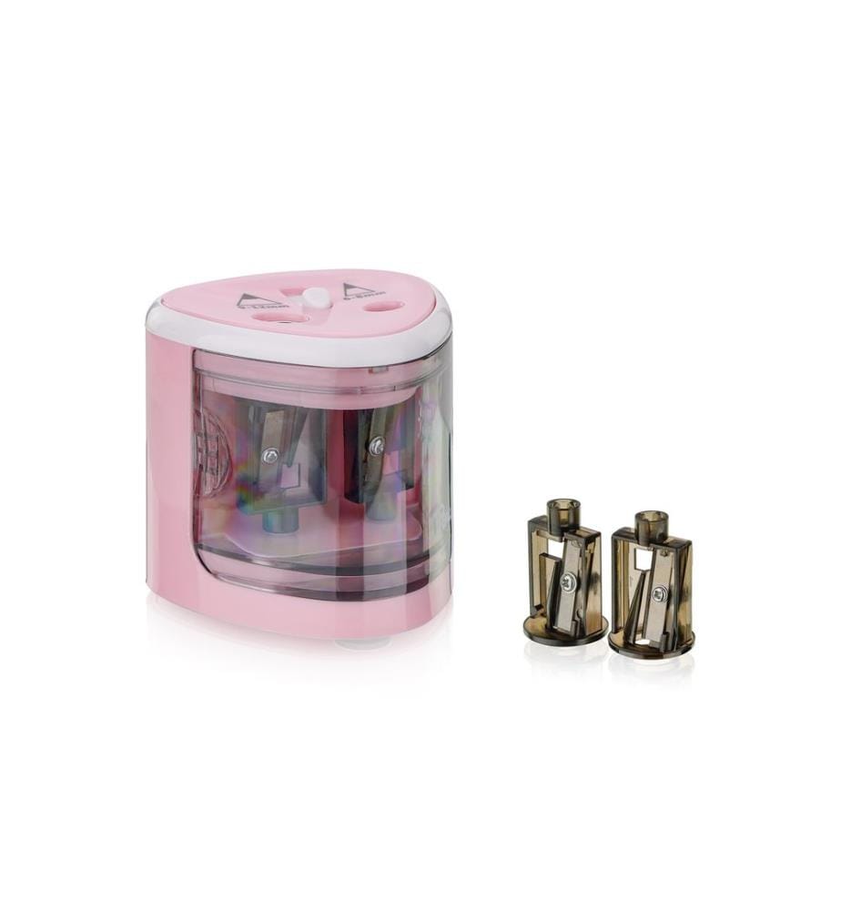 PEACH - Taille-crayon PO102 Piles, Rose