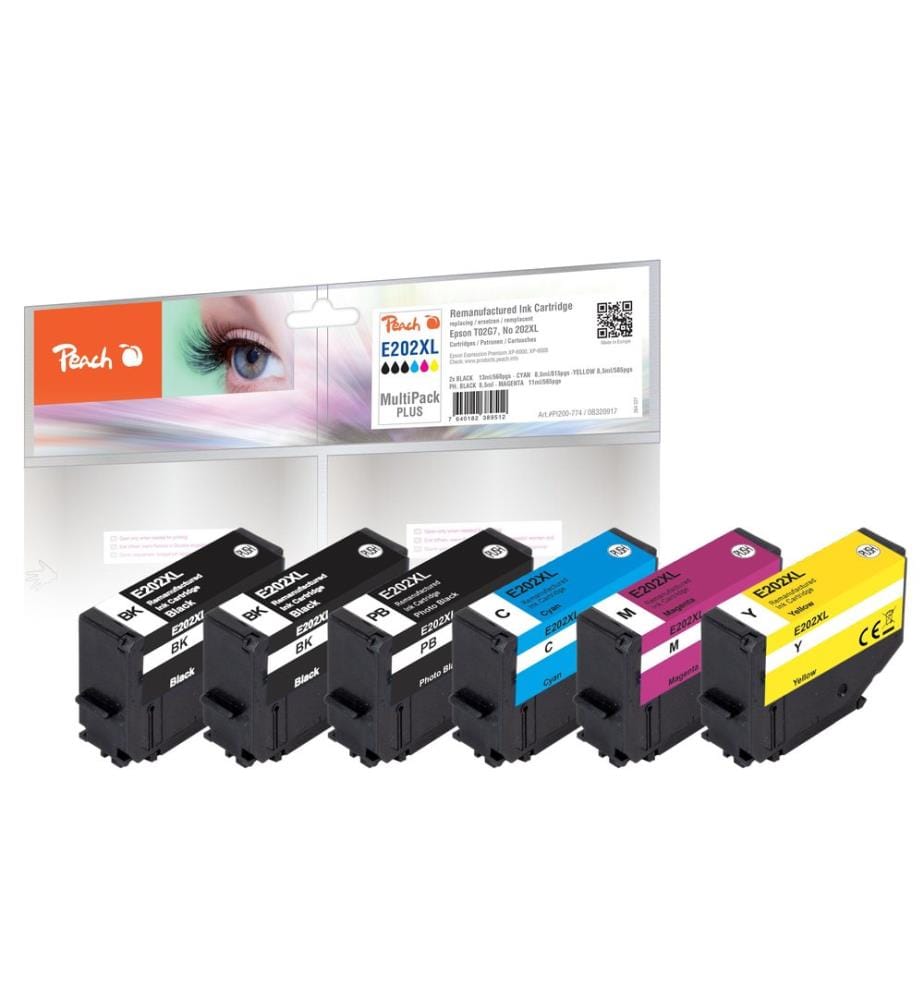 PEACH - Tinte Epson Nr. 202XL Multi-Pack-Plus C/M/Y/PB/2x BK