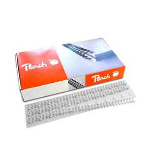 PEACH - Binderücken PW143-01 14 mm Draht Silber, 100 Stück