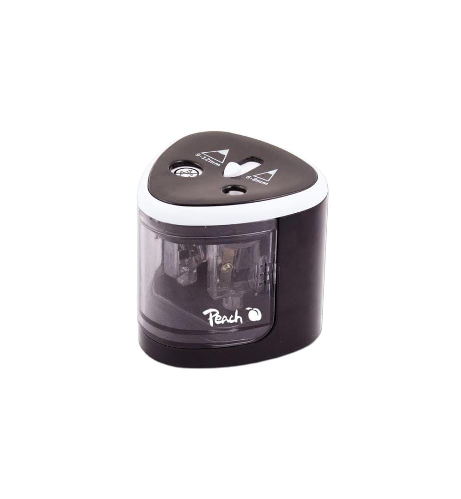 PEACH - Taille-crayon PO102 Piles, Noir