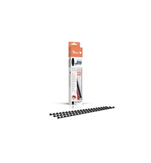 PEACH - Binderücken 6 mm Schwarz, 25 Stück