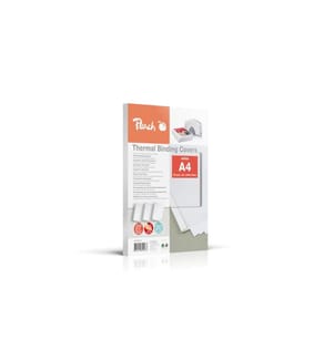 PEACH - Einbanddeckel für 60 Blatt, 200 g/m², 20 Stück, Weiss