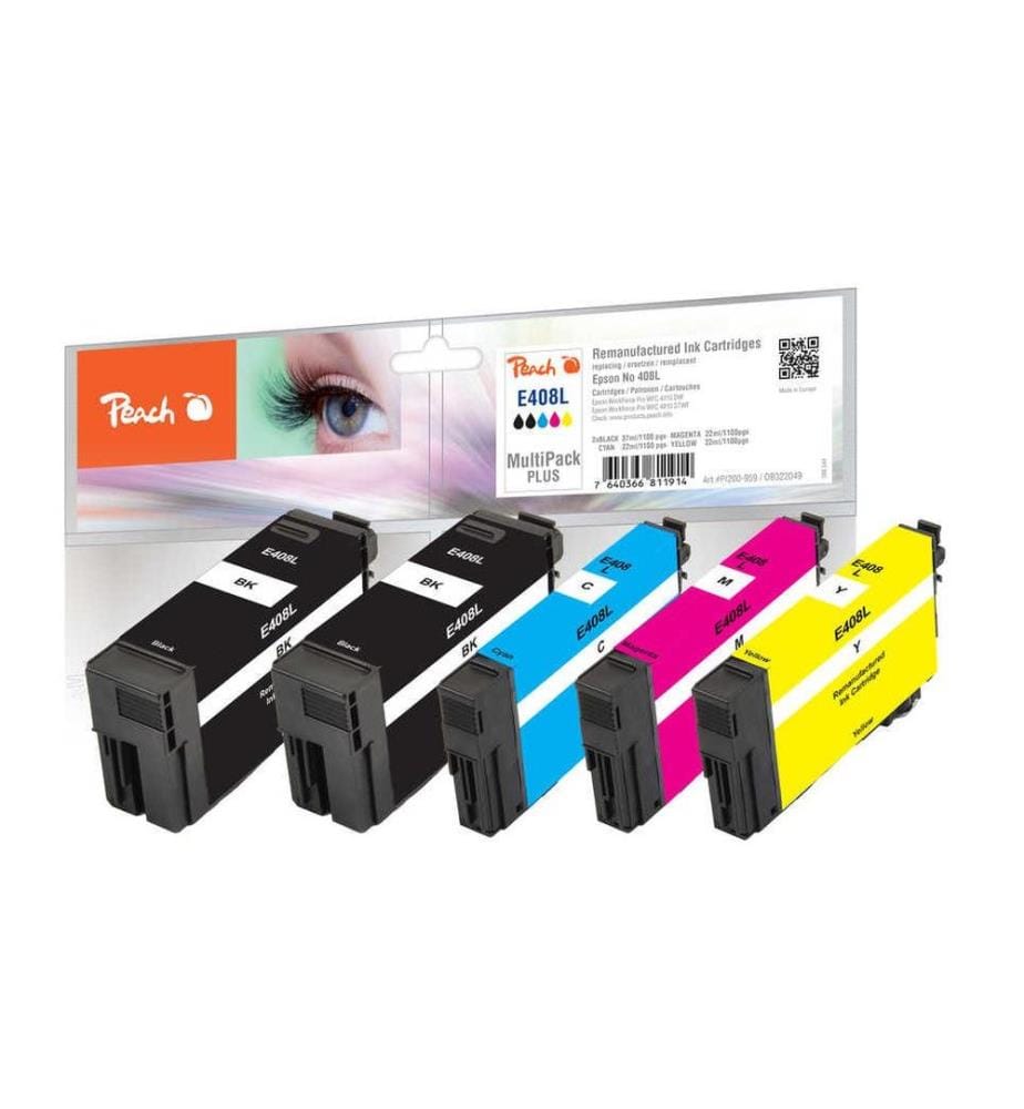 PEACH - Encre Epson No. 408L MP Plus BK/C/M/Y