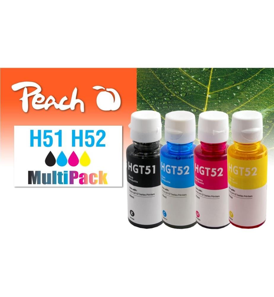 PEACH - Tinte HP CISS GT51/52 Multi-Pack C/M/Y/BK